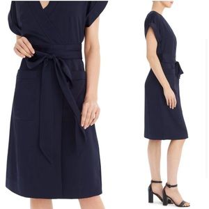 J. Crew satin wrap dress